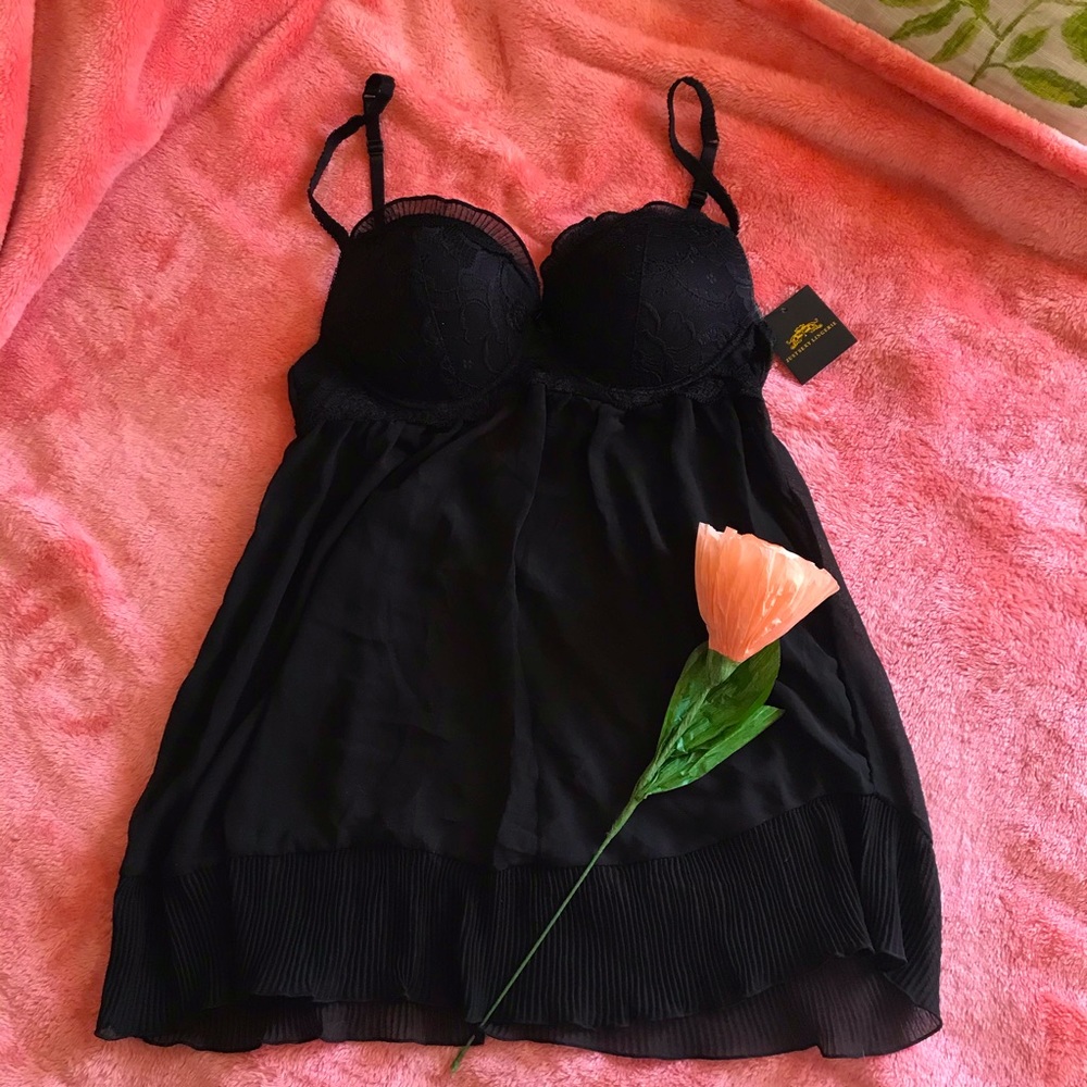 Black sheer babydoll lingerie